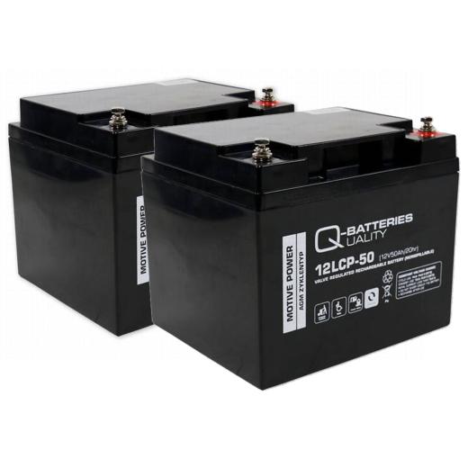 Ersatzakku für Meyra Ortopedia 2 Stück AGM Akku 12LCP-50 - 12V, 50 Ah