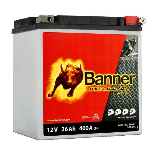 Banner Bike Bull AGM PRO 12V 26Ah / BC_AGM PRO 530 01 - ETX 30L